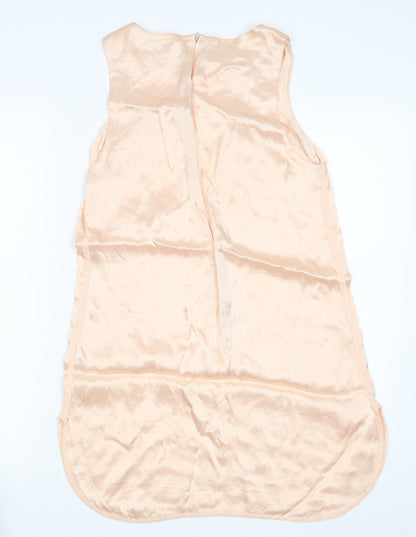 Womens UK Size 10 Topshop Gold Basic Tank