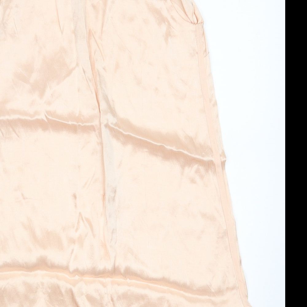 Womens UK Size 10 Topshop Gold Basic Tank