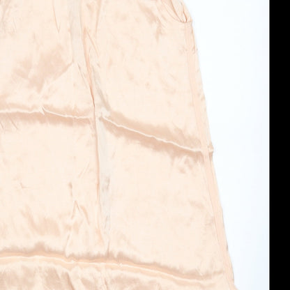 Womens UK Size 10 Topshop Gold Basic Tank