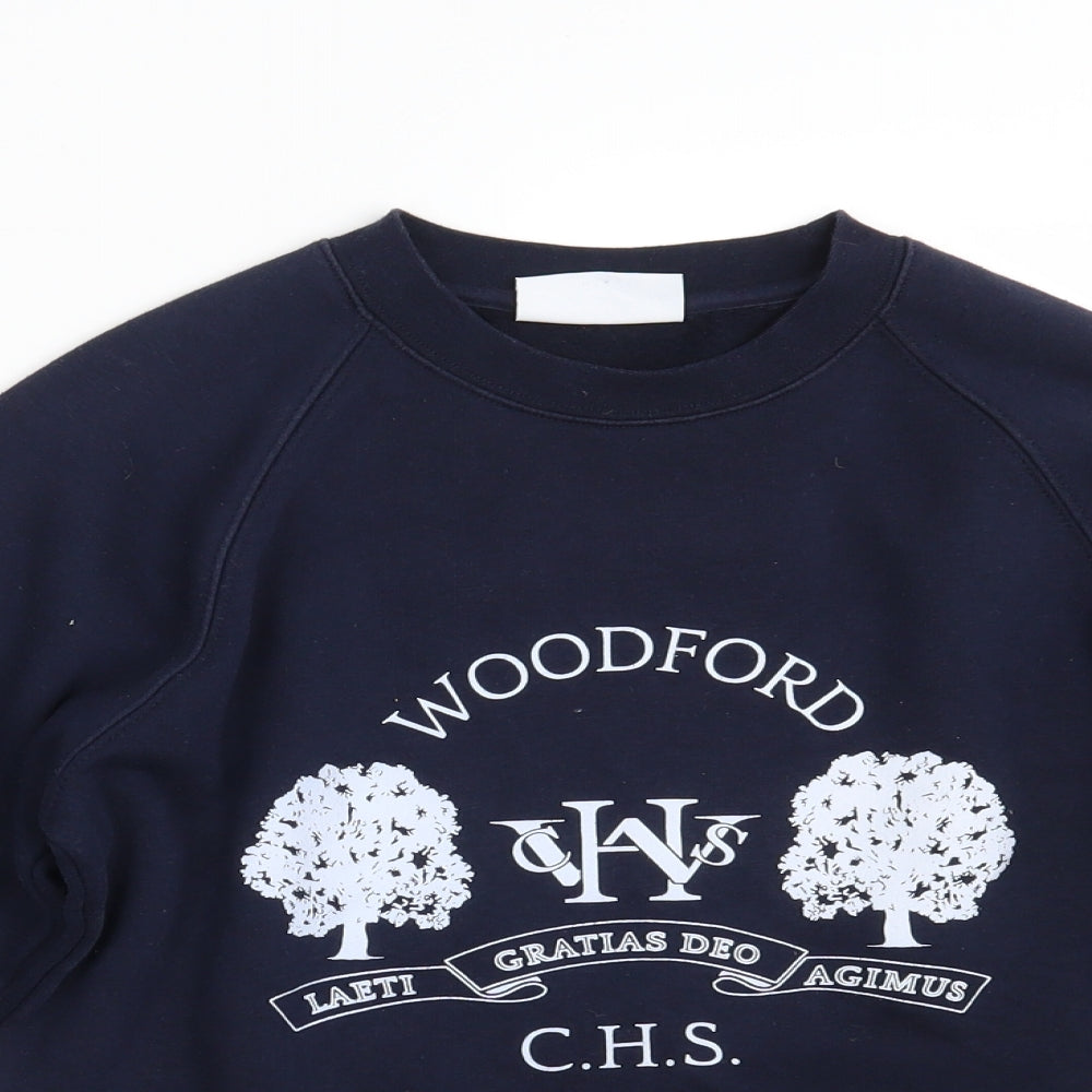 Woodbank Boys Blue   Pullover Sweatshirt Size 13 Years