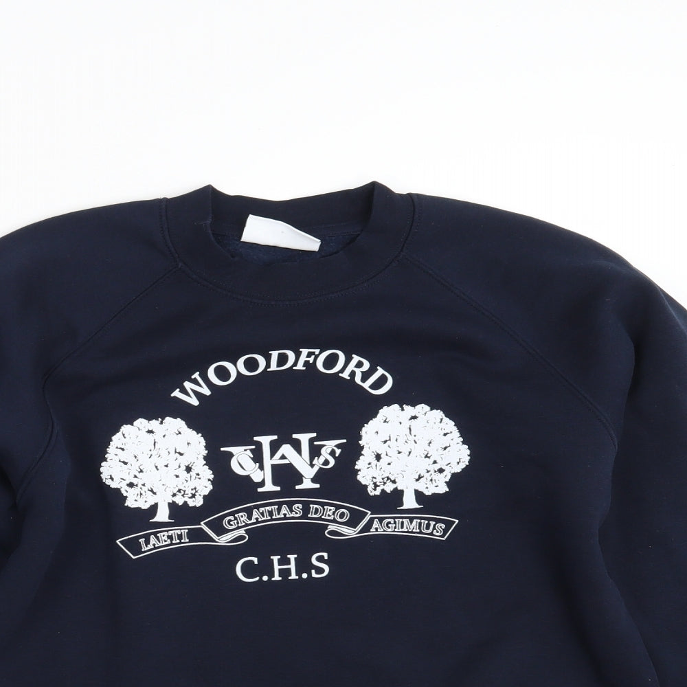 Woodbank Boys Blue   Pullover Sweatshirt Size S