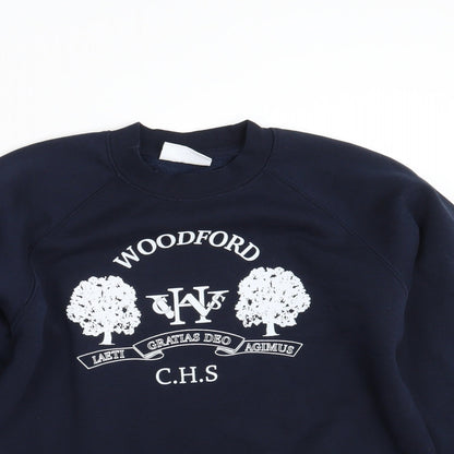 Woodbank Boys Blue   Pullover Sweatshirt Size S