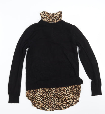 Womens UK Size 8 Topshop Black Pullover Jumper