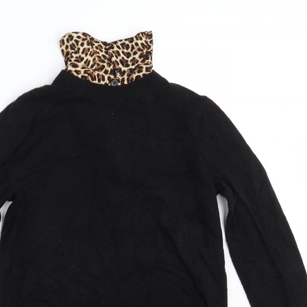 Womens UK Size 8 Topshop Black Pullover Jumper