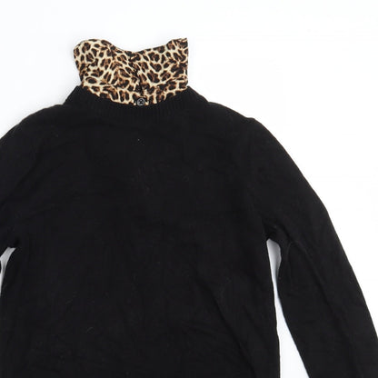 Womens UK Size 8 Topshop Black Pullover Jumper