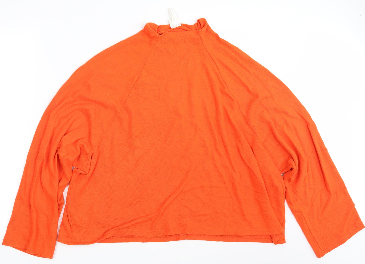 H&M Womens Orange   Pullover Sweatshirt Size XL
