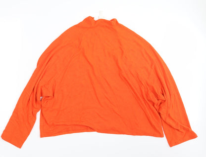 H&M Womens Orange   Pullover Sweatshirt Size XL