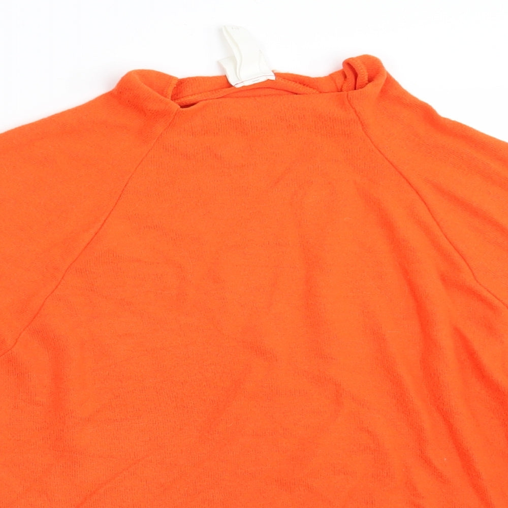 H&M Womens Orange   Pullover Sweatshirt Size XL