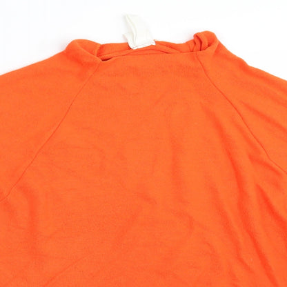 H&M Womens Orange   Pullover Sweatshirt Size XL