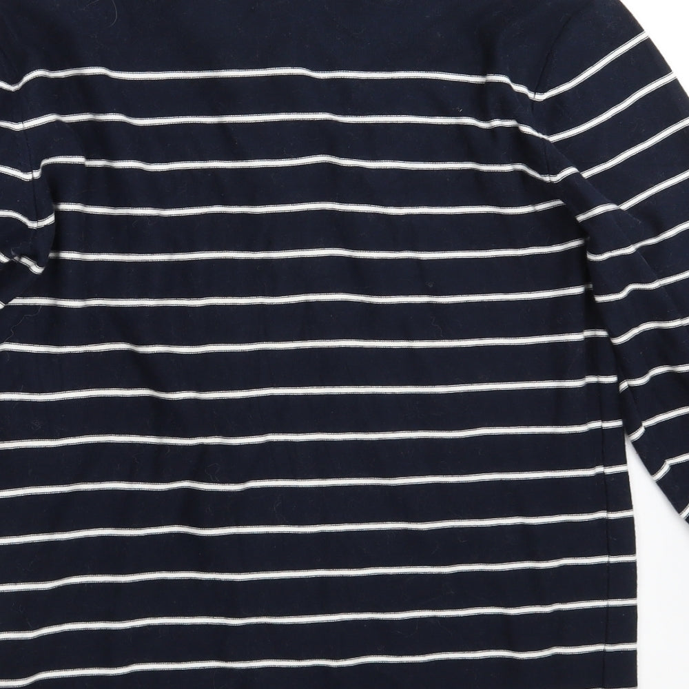 Revelation Mens Blue Striped Knit Pullover Jumper Size M