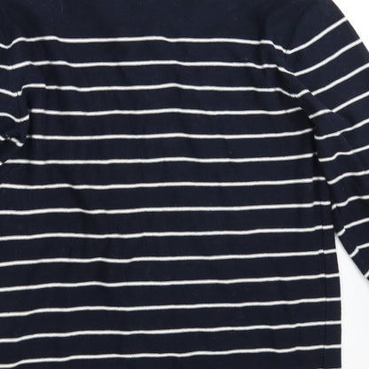 Revelation Mens Blue Striped Knit Pullover Jumper Size M