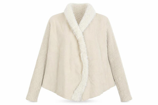Womens UK Size S Atmosphere Beige Wrap Jumper