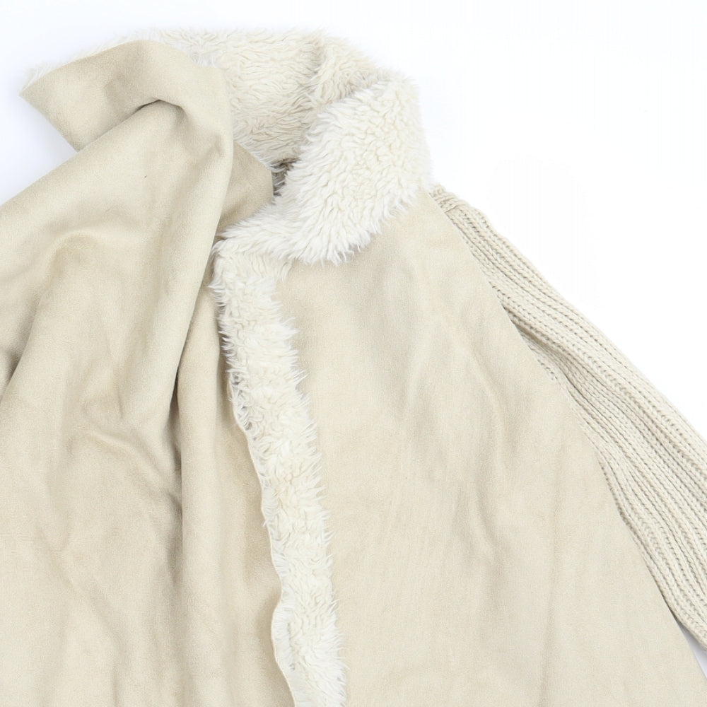 Womens UK Size S Atmosphere Beige Wrap Jumper