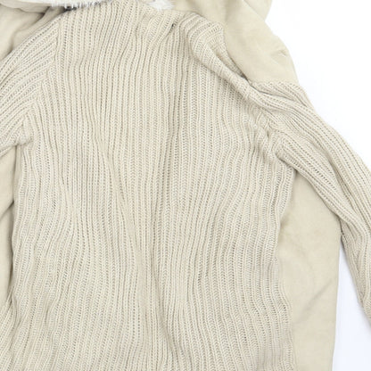 Womens UK Size S Atmosphere Beige Wrap Jumper