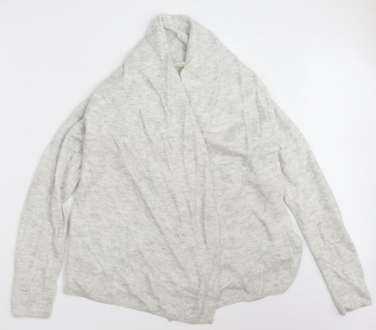 Womens UK Size S H&M Grey Wrap Jumper