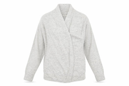 Womens UK Size S H&M Grey Wrap Jumper