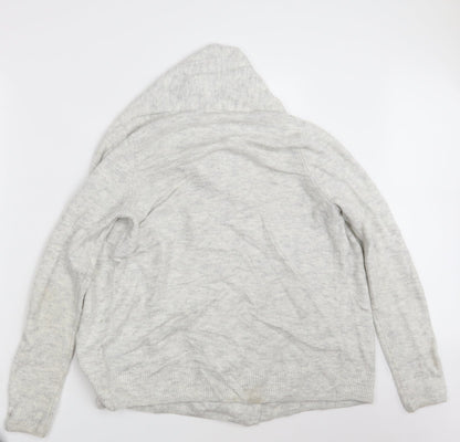 Womens UK Size S H&M Grey Wrap Jumper