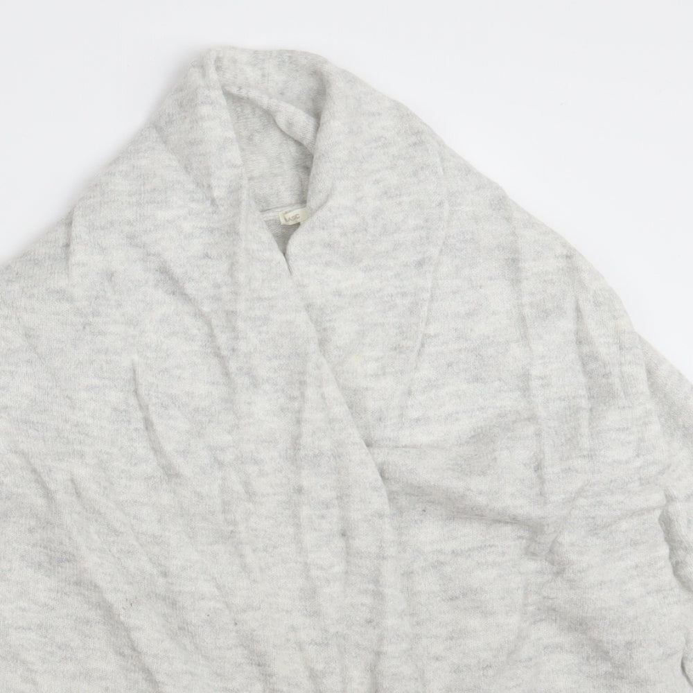 Womens UK Size S H&M Grey Wrap Jumper