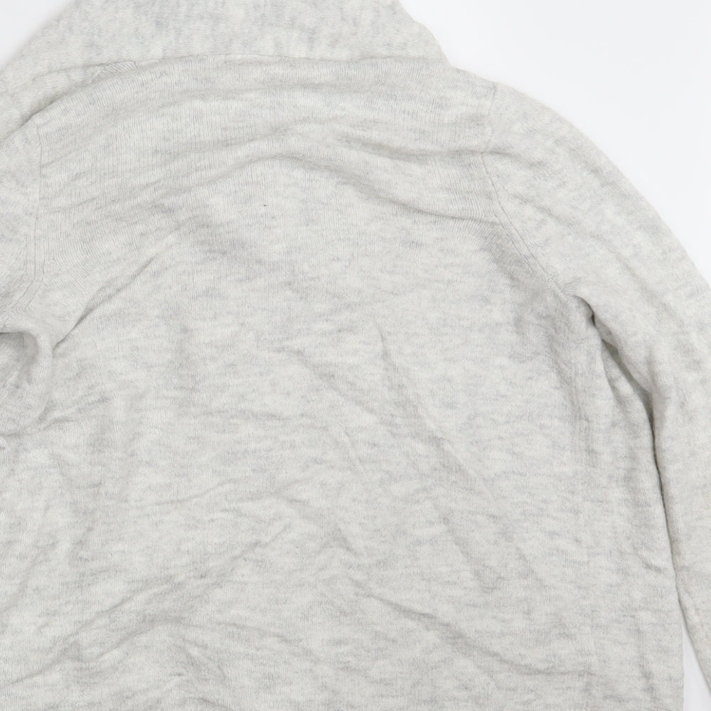 Womens UK Size S H&M Grey Wrap Jumper