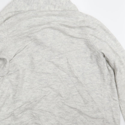 Womens UK Size S H&M Grey Wrap Jumper