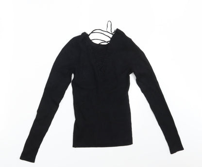 Womens UK Size 6 New Look Black Pullover Jumper