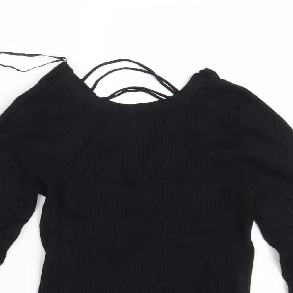 Womens UK Size 6 New Look Black Pullover Jumper