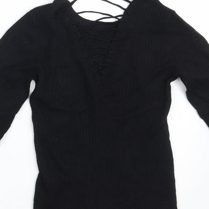 Womens UK Size 6 New Look Black Pullover Jumper
