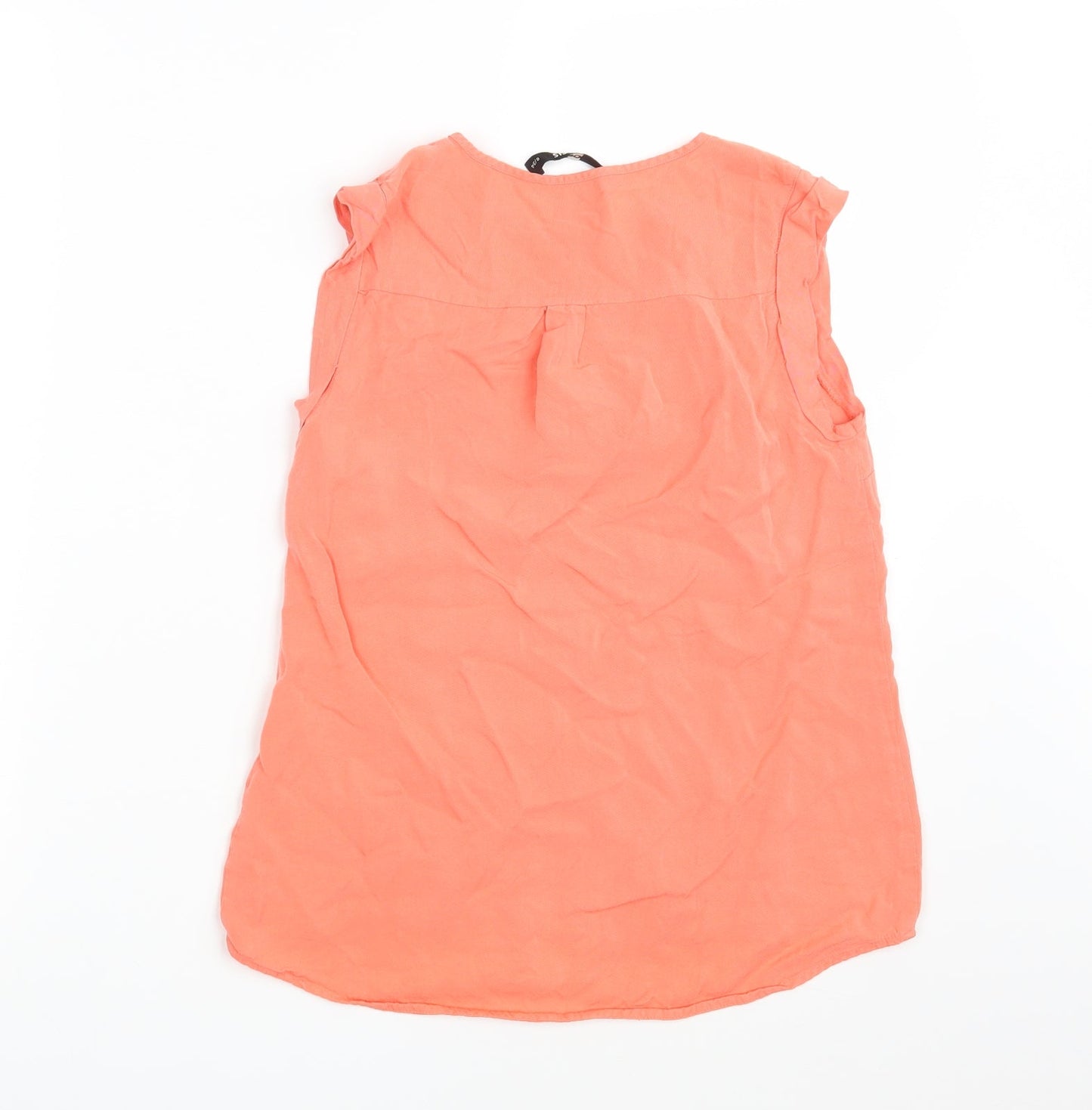 Womens UK Size 8 Oasis Orange Basic Blouse