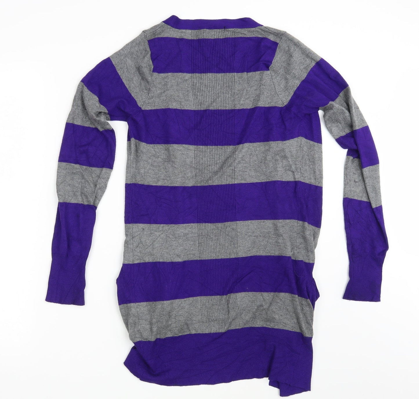 George Womens Multicoloured Striped Knit Cardigan Jumper Size 8