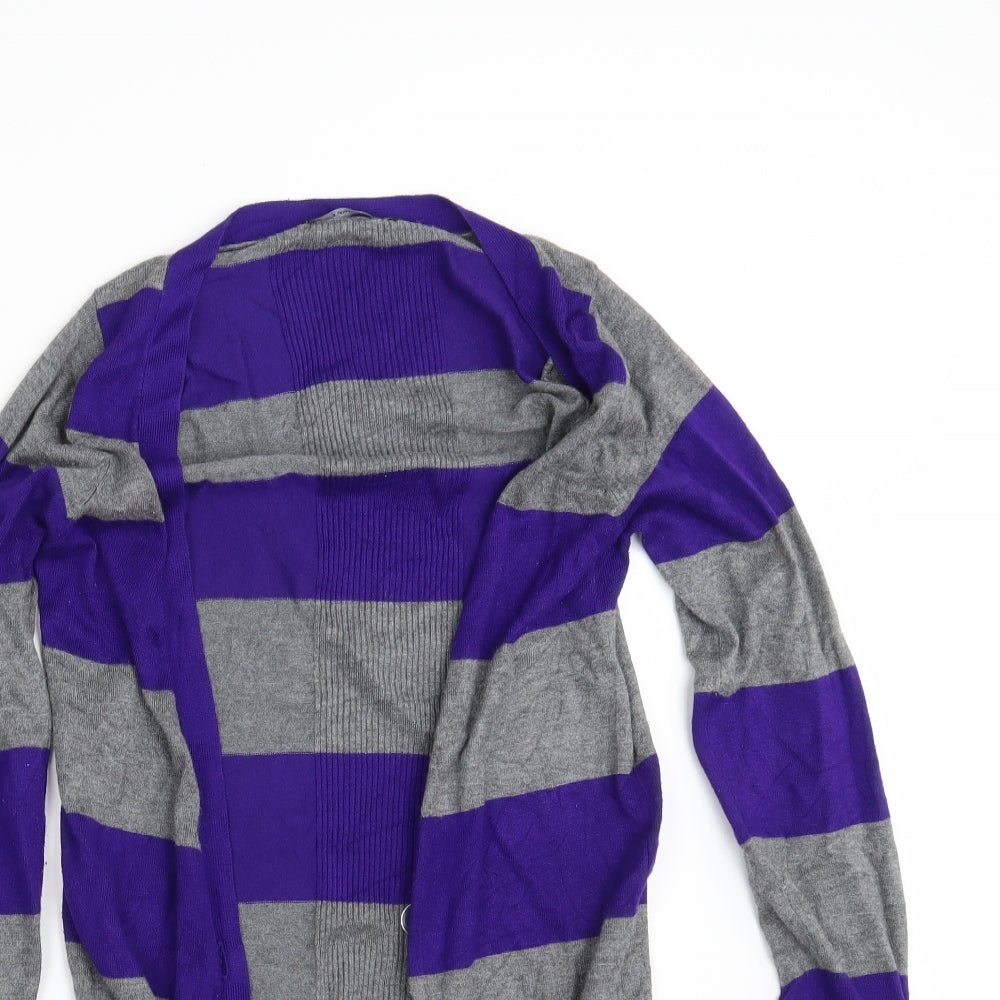 George Womens Multicoloured Striped Knit Cardigan Jumper Size 8