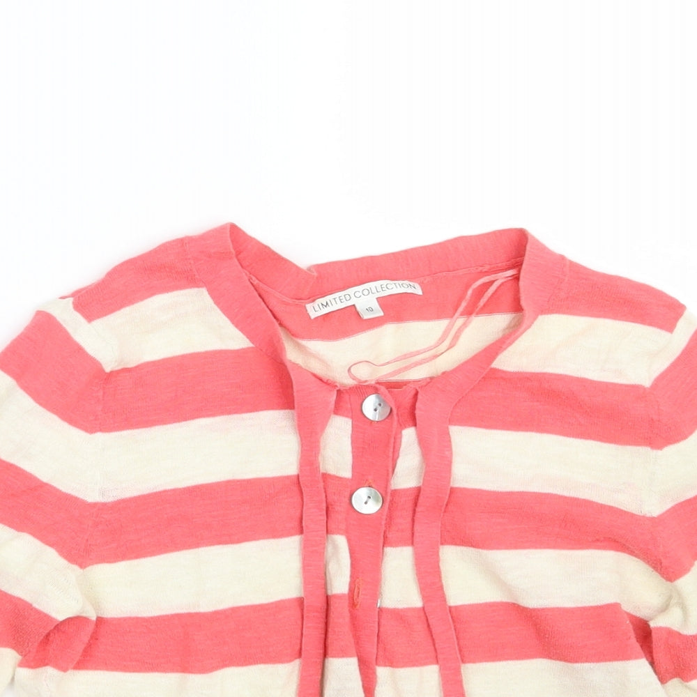 Womens UK Size 10 M&S Pink Cardigan Jumper