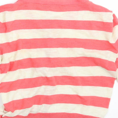 Womens UK Size 10 M&S Pink Cardigan Jumper