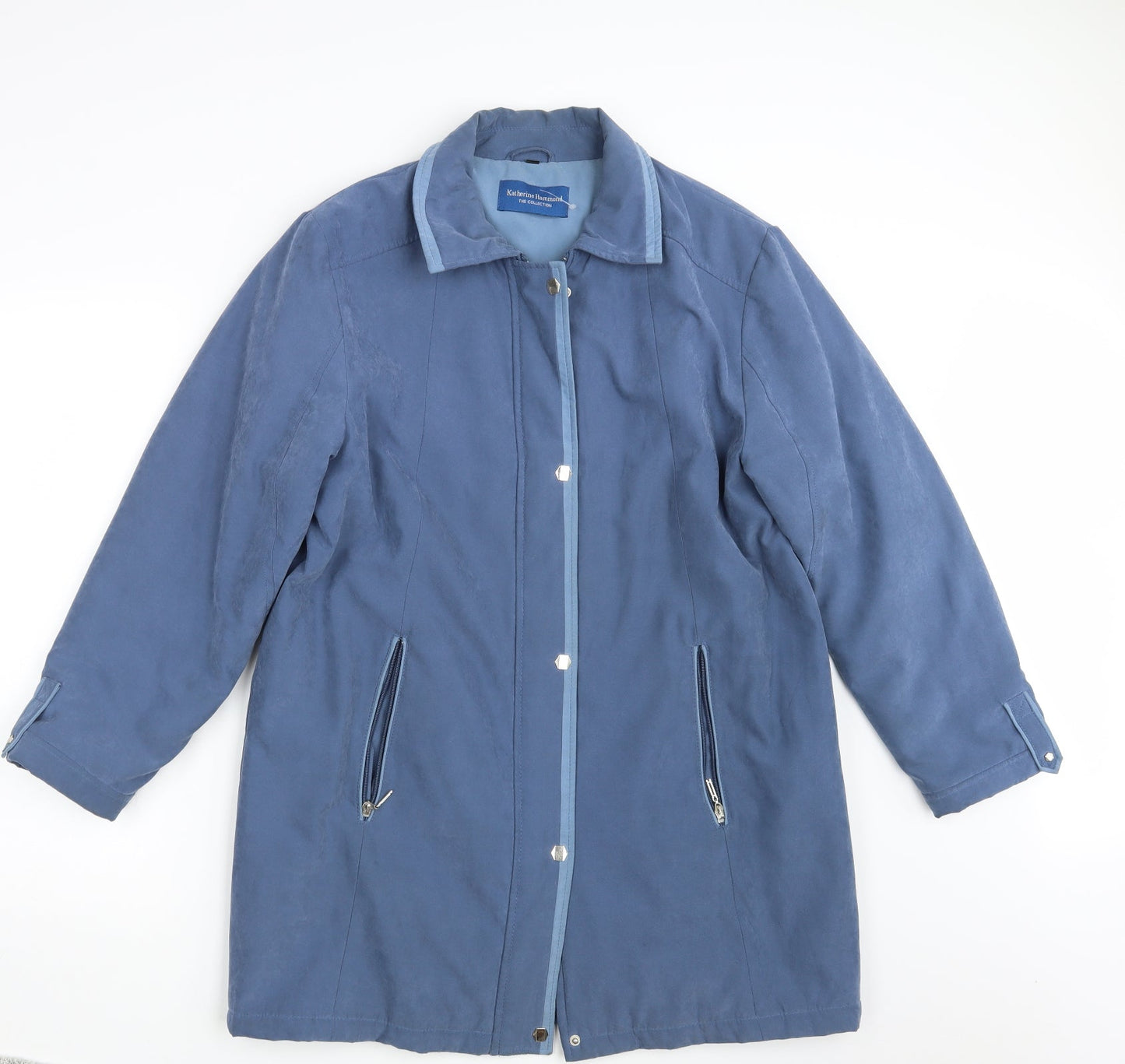 Womens UK Size 14 Katherine Hammond Blue Overcoat