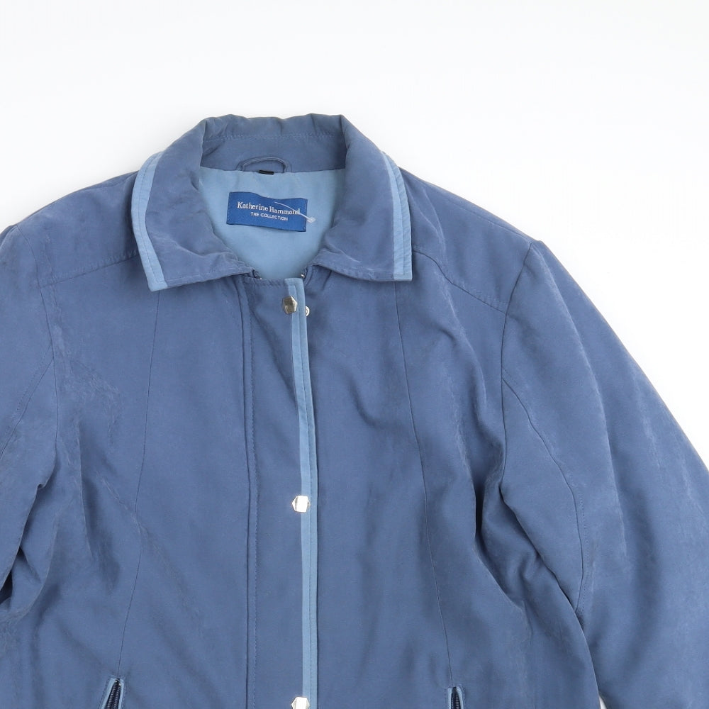 Womens UK Size 14 Katherine Hammond Blue Overcoat