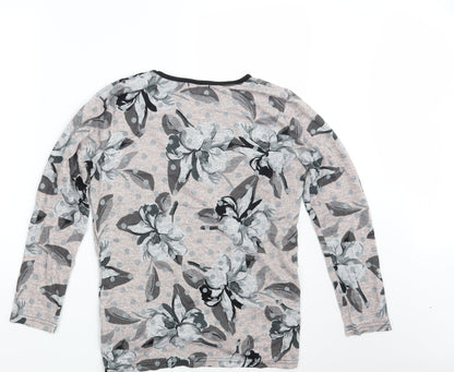 Sugar Crisp Womens Pink Floral  Pullover Sweatshirt Size L  - Lounge Wear