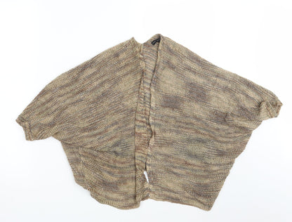 Womens UK Size XS Atmosphere Brown Wrap Jumper