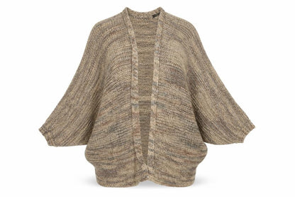 Front view of Atmosphere women’s brown wrap jumper, size XS