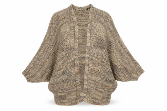 Womens UK Size XS Atmosphere Brown Wrap Jumper