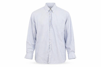 Mens UK Size 16 NEXT Blue  Button-Up Long Sleeve Casual Shirt