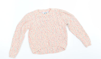 Additional front view of Tilly women’s orange knit jumper, size UK 12