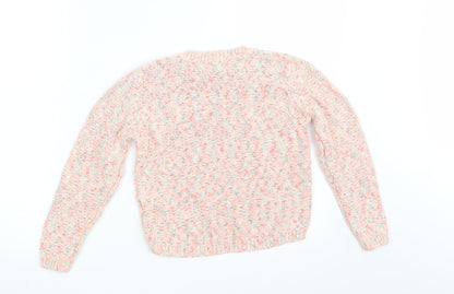 Back view of Tilly women’s orange knit jumper, size UK 12