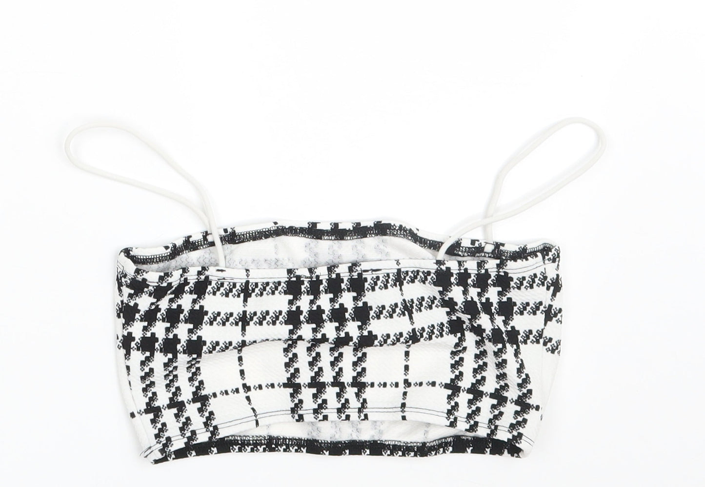 SheIn Womens White Check  Cropped Tank Size XS