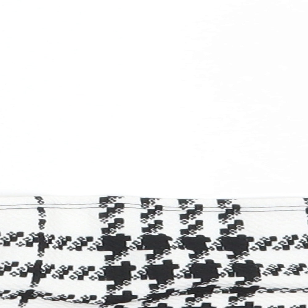 SheIn Womens White Check  Cropped Tank Size XS