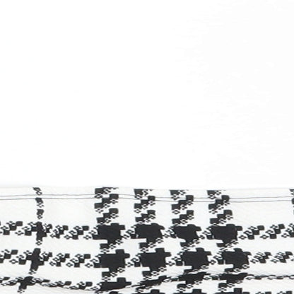 SheIn Womens White Check  Cropped Tank Size XS