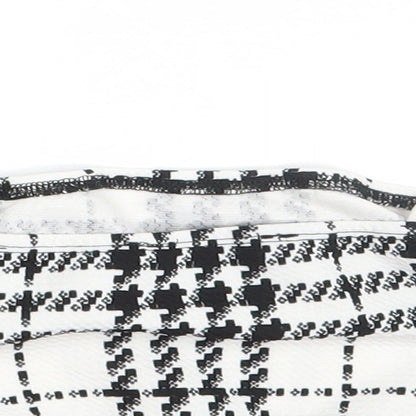 SheIn Womens White Check  Cropped Tank Size XS