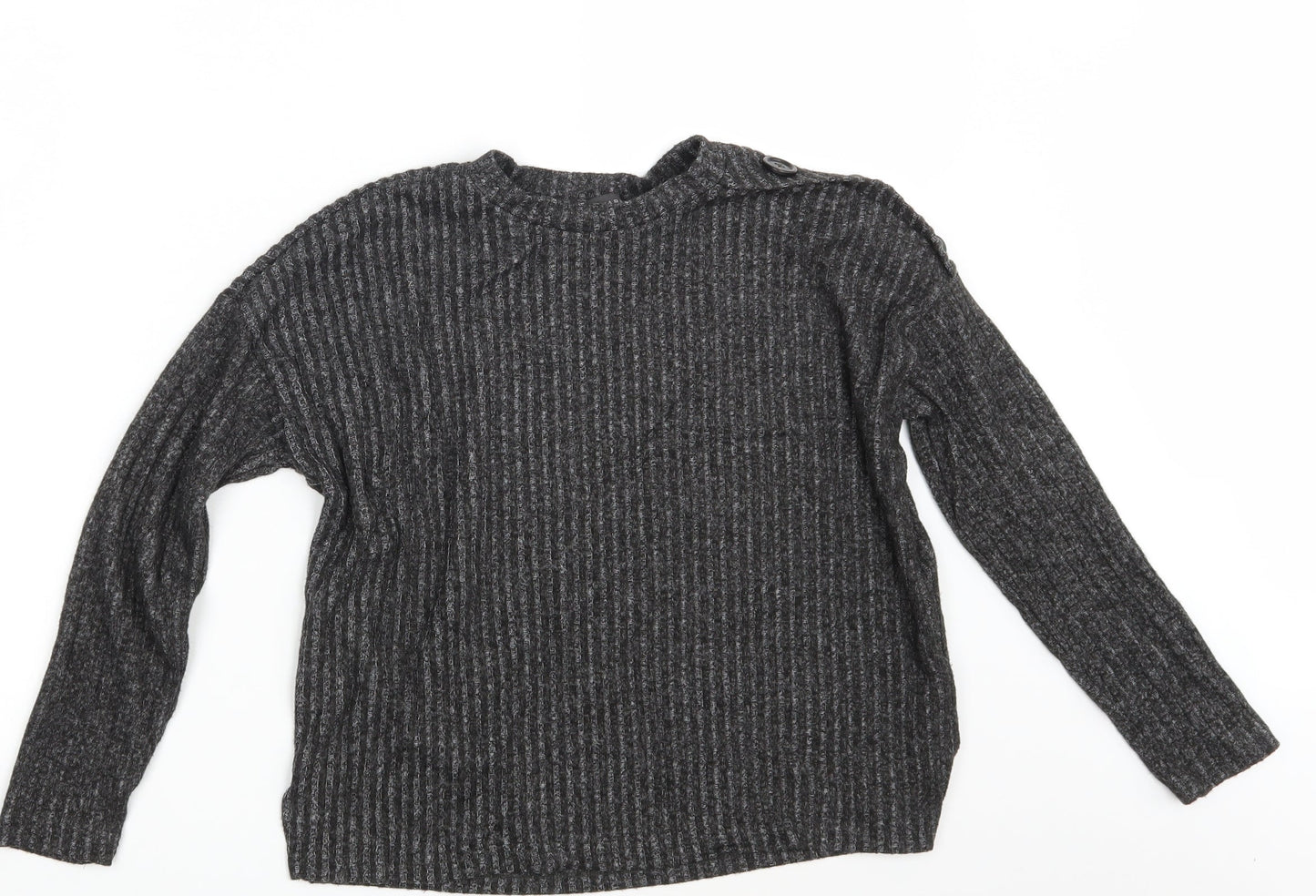 Primark Womens Grey  Knit Pullover Sweatshirt Size 4