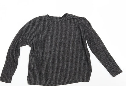 Primark Womens Grey  Knit Pullover Sweatshirt Size 4
