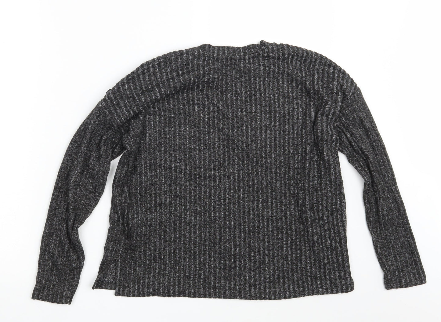 Primark Womens Grey  Knit Pullover Sweatshirt Size 4