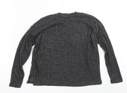 Primark Womens Grey  Knit Pullover Sweatshirt Size 4