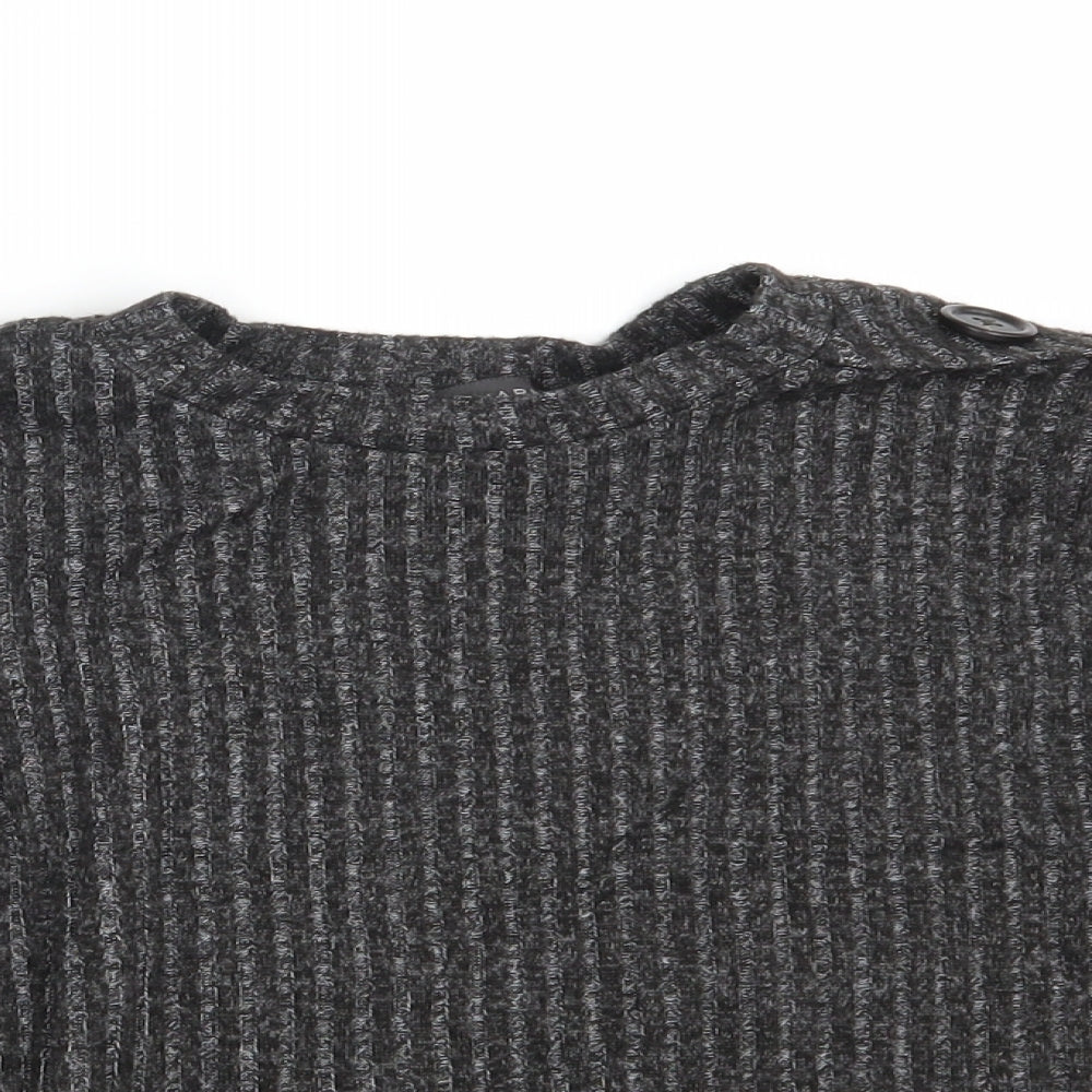 Primark Womens Grey  Knit Pullover Sweatshirt Size 4